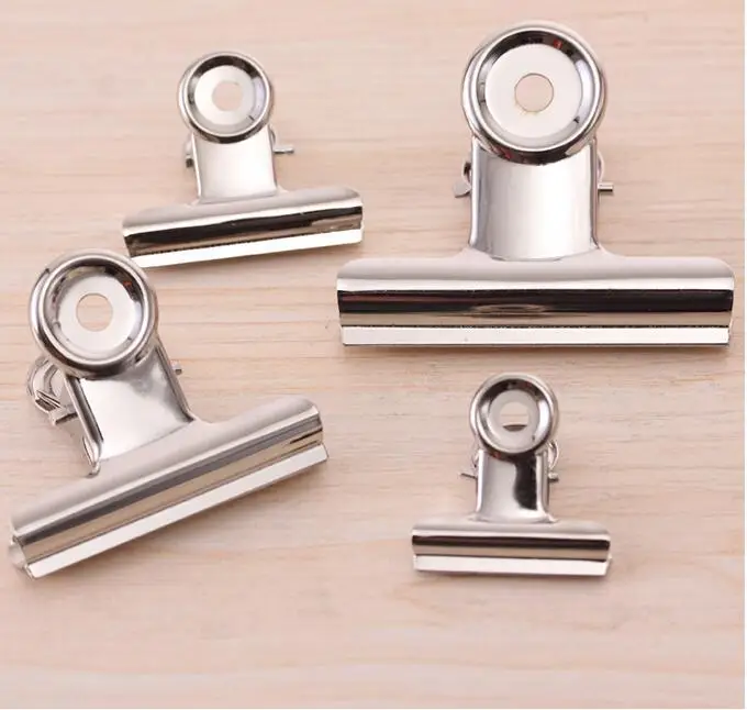 (48pcs/lot) 38mm round metal Grip Clips silver Bulldog clip Stainless