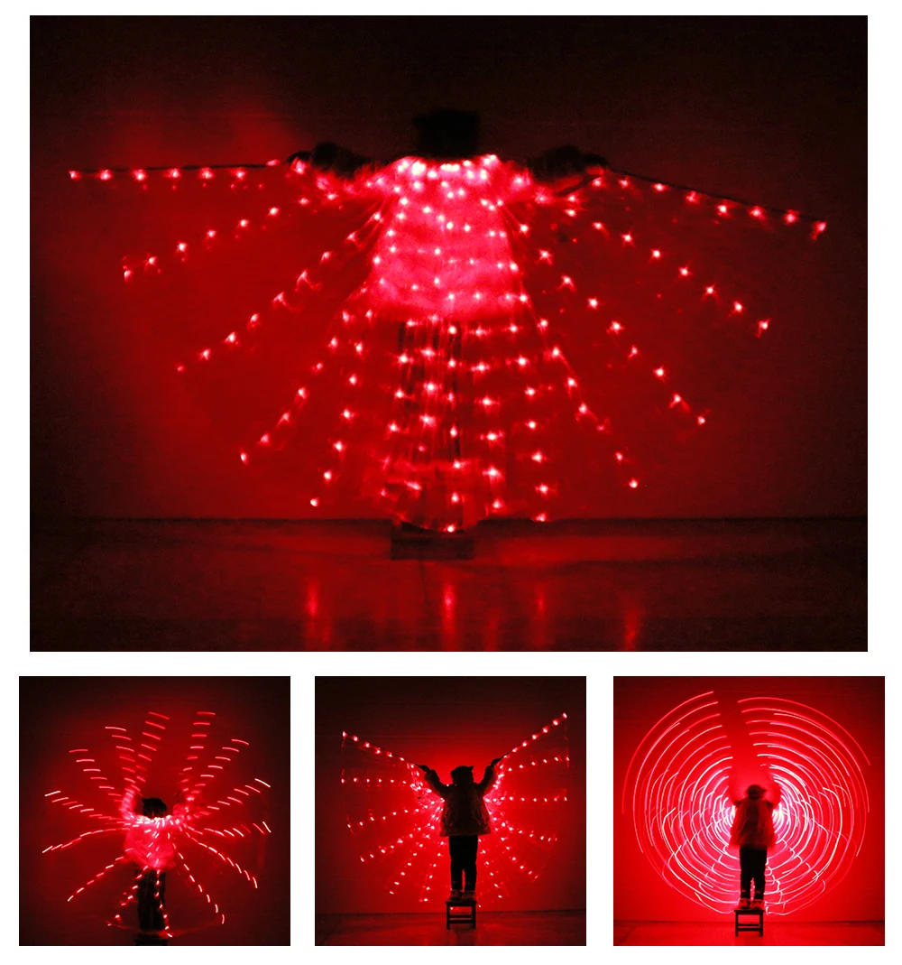 Детский светодиодный светильник Isis с крыльями для танца живота танцы 360 градусов египетская сцена представление Новое поступление детский светодиодный крылья с палочками