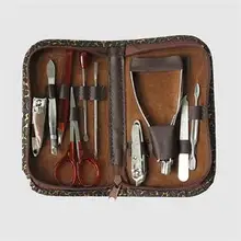 Высокое качество 10 в 1 экологичные кусачки для ногтей набор инструментов для дизайна ногтей дорожный Резак Ножницы Набор инструментов для ногтей