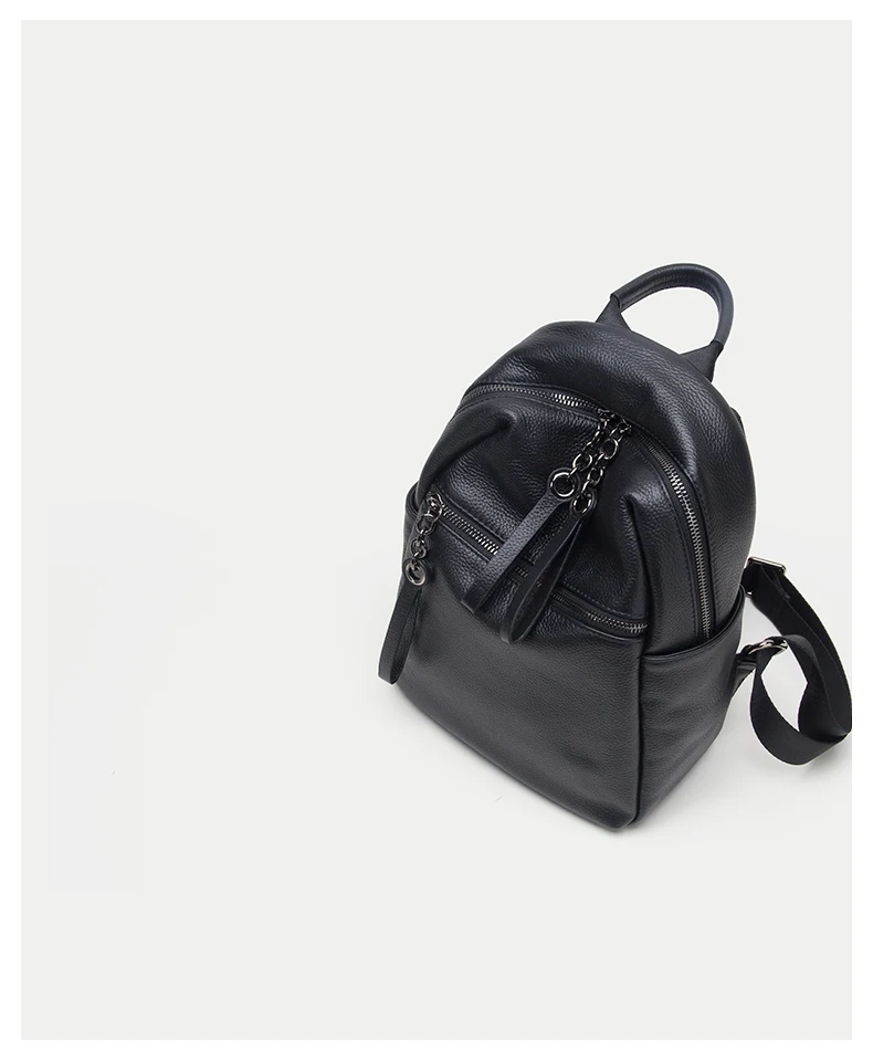 Real Genuine Leather Women's Backpack Female Real First Layer Cow Leather Ladies' Backpacks Travel ipad Cowhide Bags (11)
