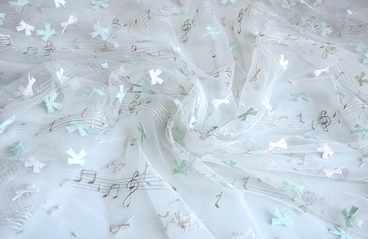 50x130 см дефект специальный Примечание лук цветочный узор Чистая вышивка кружевная ткань DIY лямки платье ткань материалы