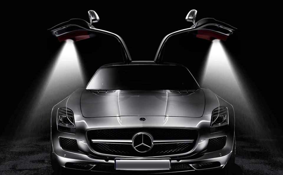 2pcs Wireless Car Door Light Car Logo LED DIY Laser Projector For Mercedes Benz CLS CLA C207 Auto welcome lamp projection lamp (1)