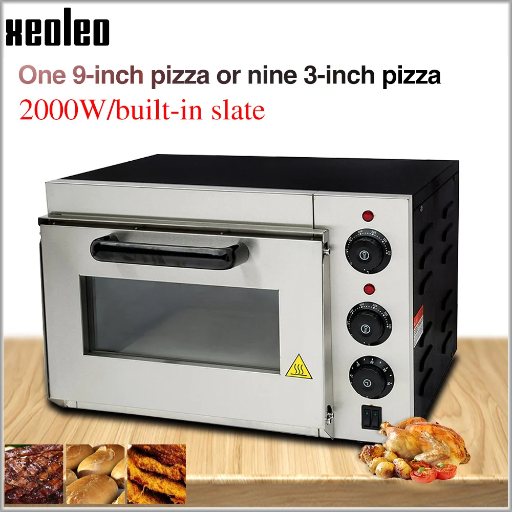 

XEOLEO Pizza oven machine Pizza baking oven Electric ovens Commercial Stainless steel Pizza baker machine 14 inch ~350 degree