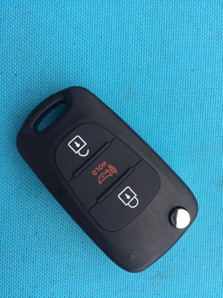 

New 3 Buttons Remote Flip Folding Case For Hyundai Key Shell Fob Case Uncut Blank Blade For KIA Soul 2010 2011 2012 2013