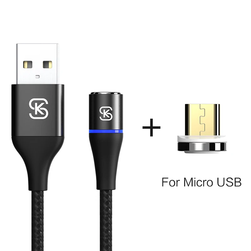 Магнитный кабель быстрой зарядки 3A QC 4,0 3,0 Micro usb type c 3 в 1 Дата для Iphone x samsung xiaomi Android SIKAI - Цвет: cable usb micro