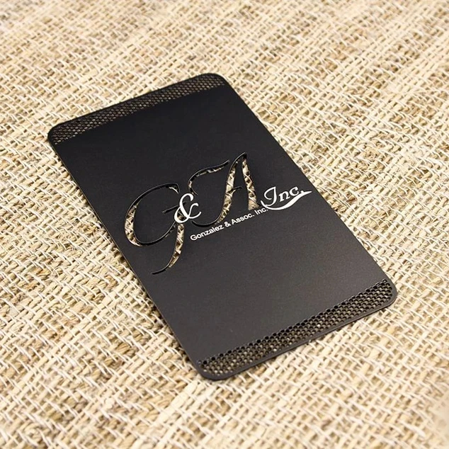 

Stainless Steel Electroplate Matt Black Metal Business Card