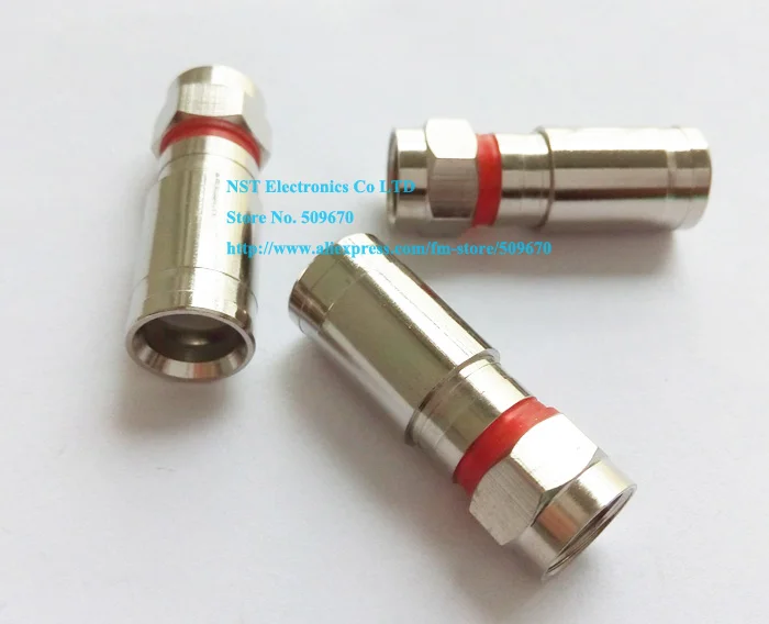 

Free Shipping /50pcs/ New RG6 Weatherproof F Compression Connector RG-6 Compression Connector Adapter
