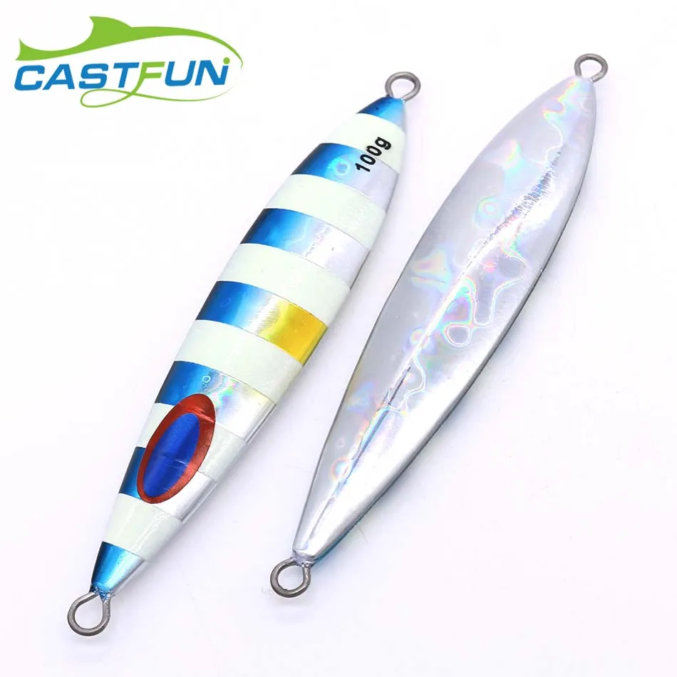 CASTFUN ассиметричный джиг медленного типа 40 г 60 г 80 г 100 г 150 г 200 г медленный джиг металлический джиг рыболовные приманки для соленой воды