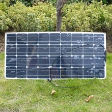 36pcs Solar Cells 20V 100W Flexible Solar Panel For 12V Battery Motorhomes Boats Cars Roof Real 100W Solar Module Charger