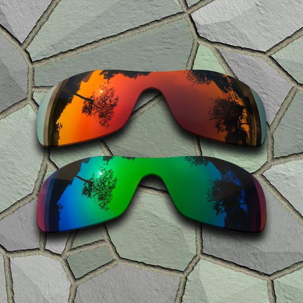 

Red Orange&Jade Green Sunglasses Polarized Replacement Lenses for Oakley Antix