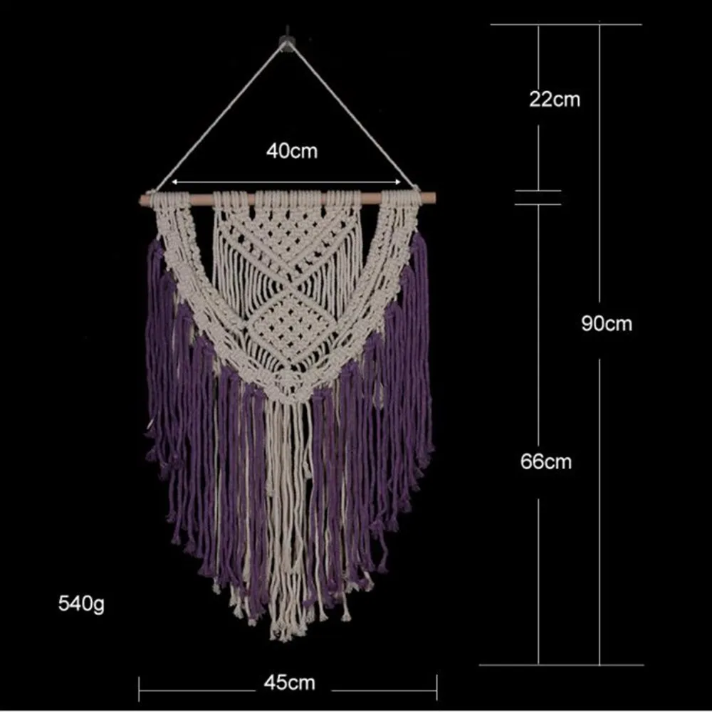 Yazi богемный ручной работы из хлопка тканые макраме стене Висячие кисточкой гобелены домашнего искусства украшения