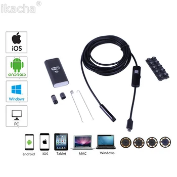 

1M 2M 5M Wifi Endoscope Camera Android 720P For Iphone Borescope Camera Endoscopio Rigid Hard Tube and Softwire iOS Endoscope