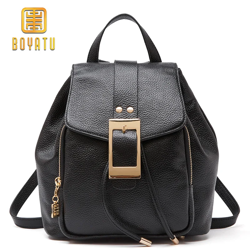 

Luxury Genuine Leather Backpack For Women Casual School Backpack For Teenage girl Daypacks Fashion Shoulder Bag Female 2019