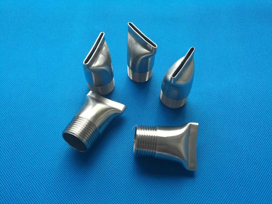 Windjet air blowing nozzle,high impact flat fan compressed air nozzle