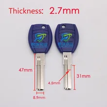 JF083 один слот ряд ключ эмбрион дом ключ замена лезвия Длина 47 мм(10 шт