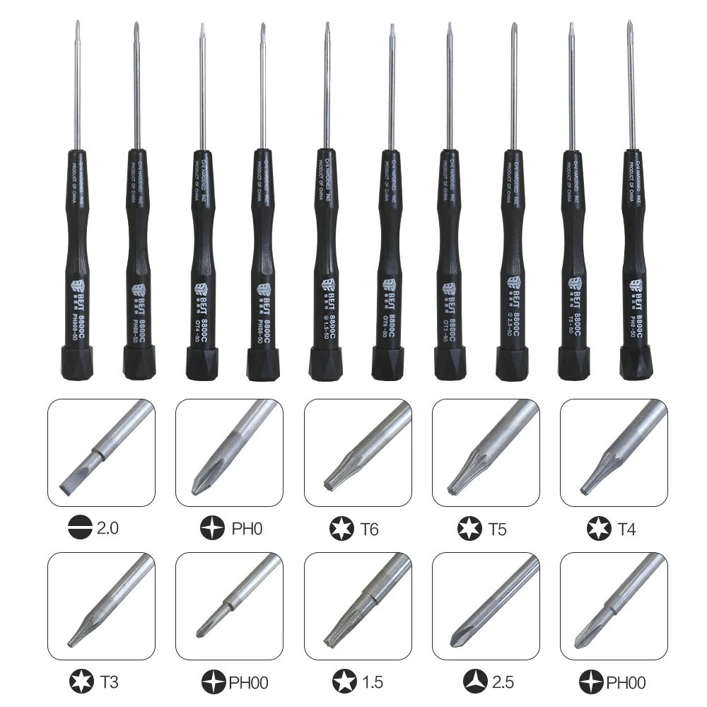 BST 8800C Pentalobe Philips Torx Y2.5 шлицевая отвертка Набор для ремонта мобильного