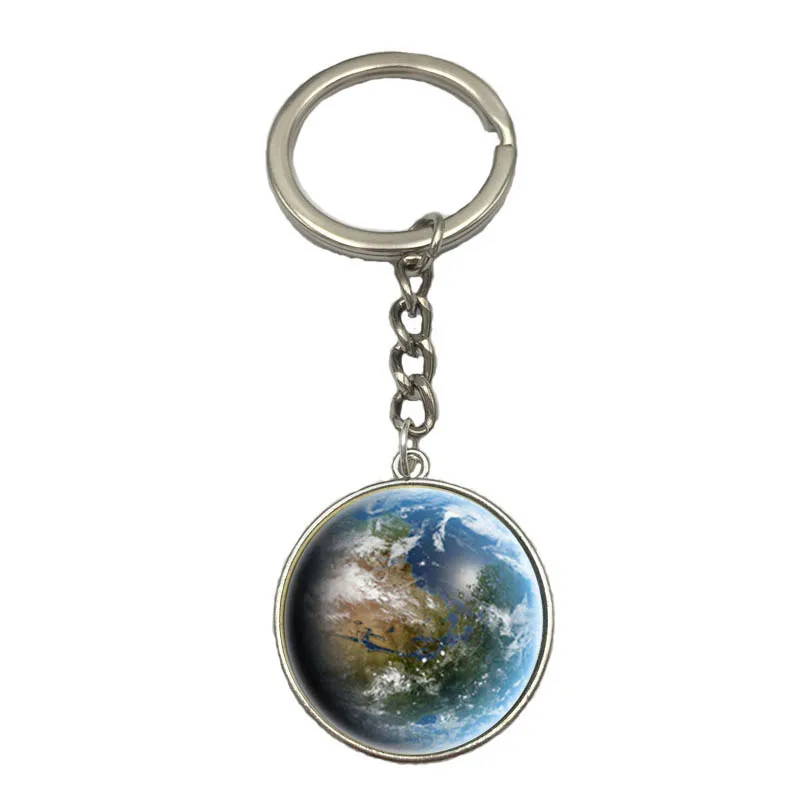 2017 Newest Vintage Globe Keychain Earth World Map Art Glass