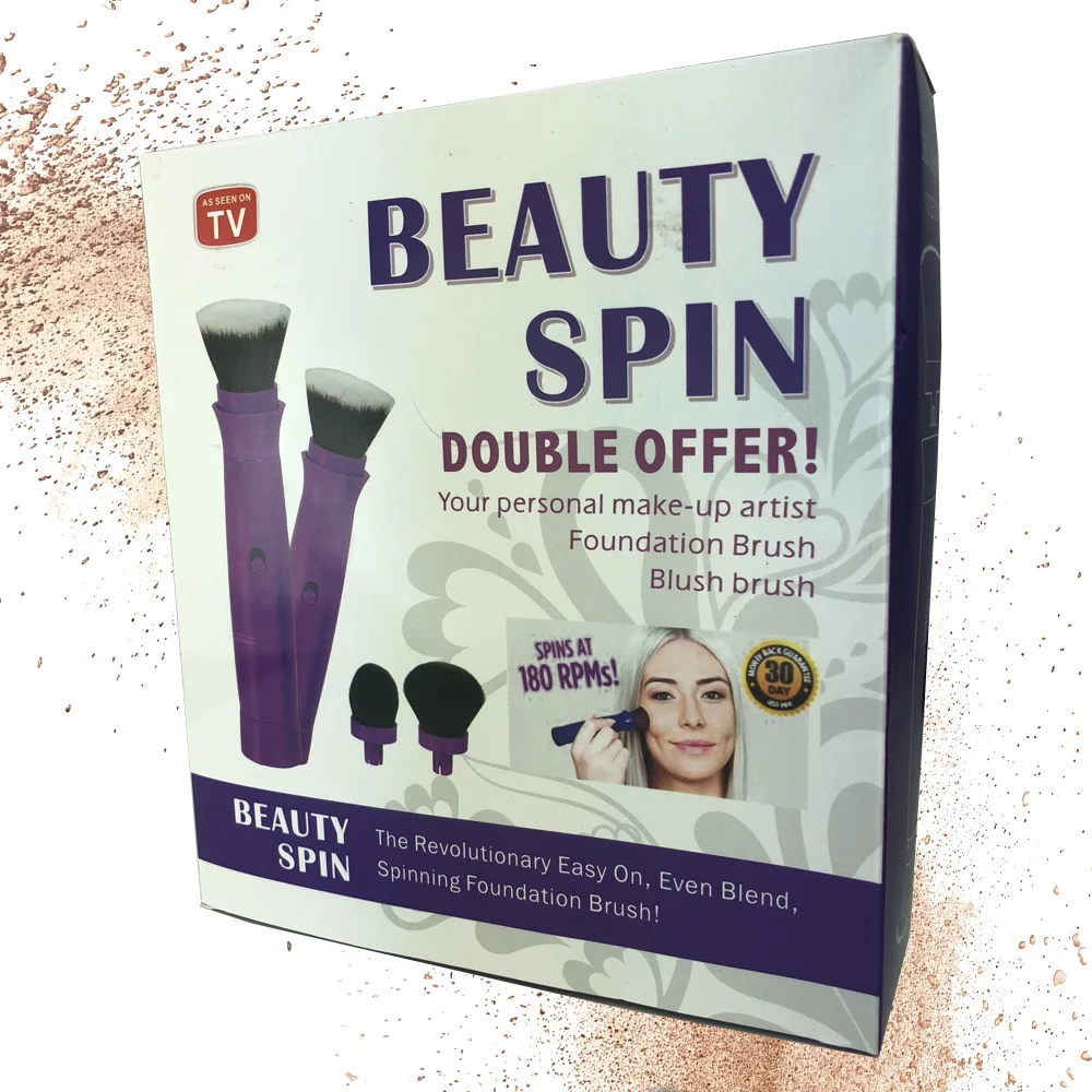 Вращающаяся кисть Beauty Spin 360 для макияжа улучшенное покрытие набор кистей с