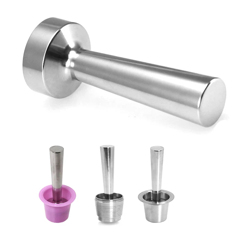 

24mm Coffee Tamper, Stainless Steel Solid Espresso Coffee Tamper Hammer Filling Tools For Nespresso Capsules