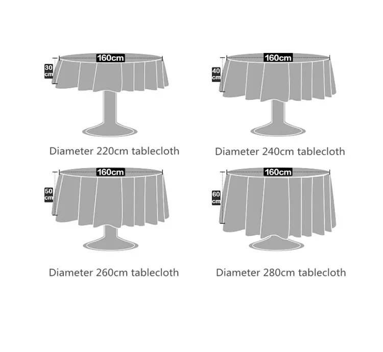 Прямоугольный круглый полиэстер Visa твердая скатерть покрытие стола для банкета Свадебная вечеринка в отеле украшения
