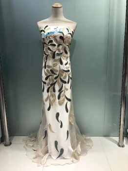 

special Embroidered lace fabric with sequins Nigerian french lace fabric DiuDiu-121690