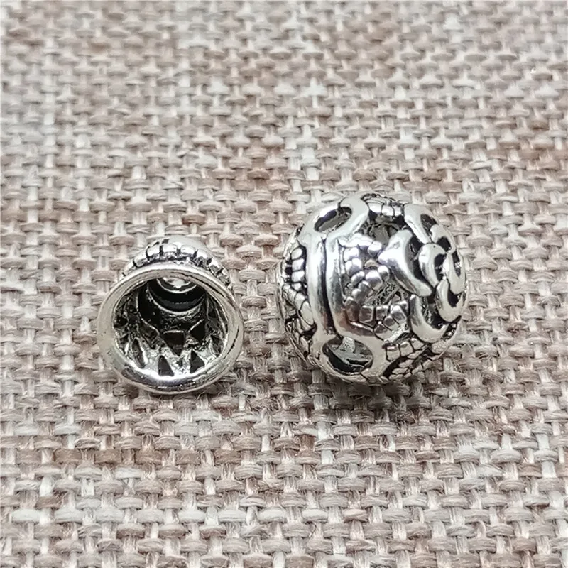925 пробы серебряные розы цветок Mala Beads 3 отверстия Guru разделители для