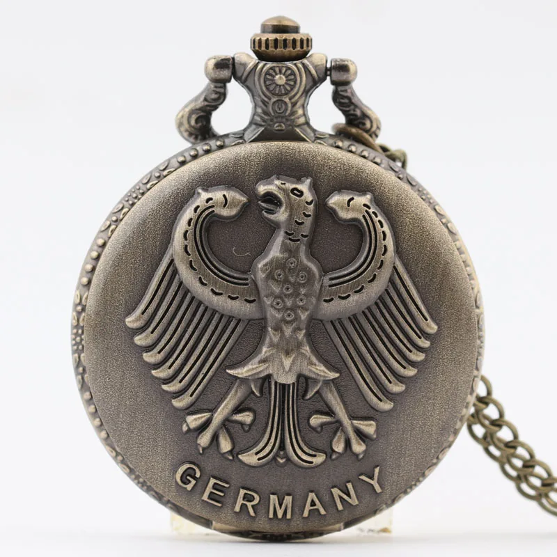 

Pocket & Fob Watch Germany National Emblem Pocket Watch with Necklace Chain Quartz Watches for Men/Women Gift