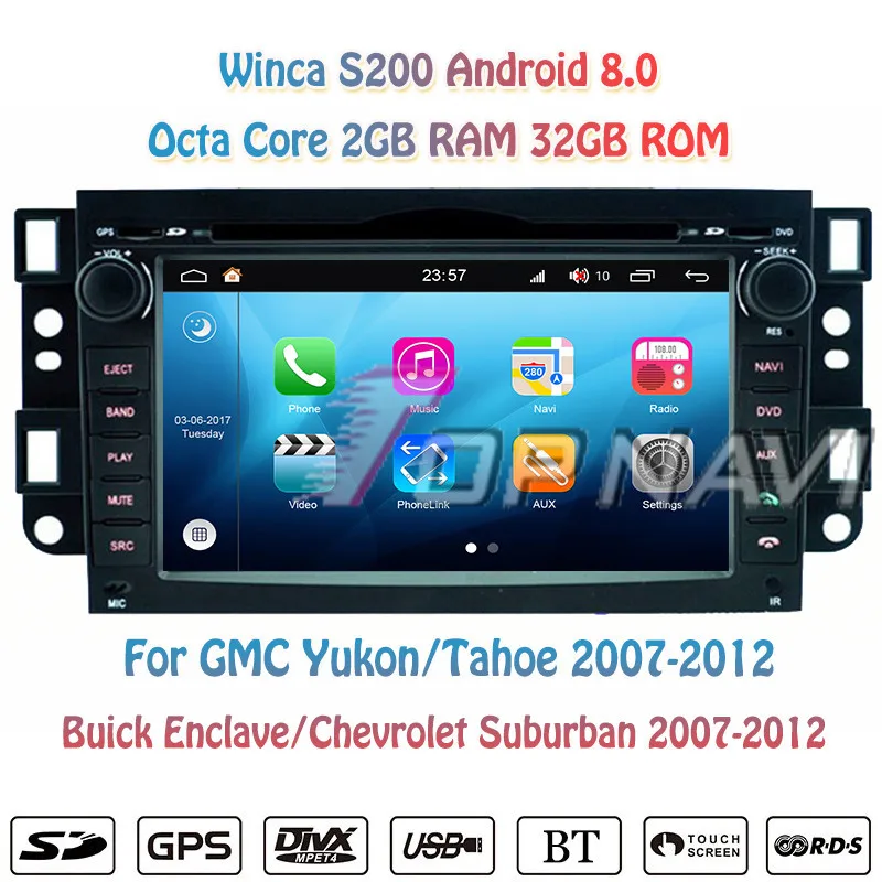 Автомобильный мультимедийный DVD-плеер Topnavi Восьмиядерный процессор S200 Android 8 0 для