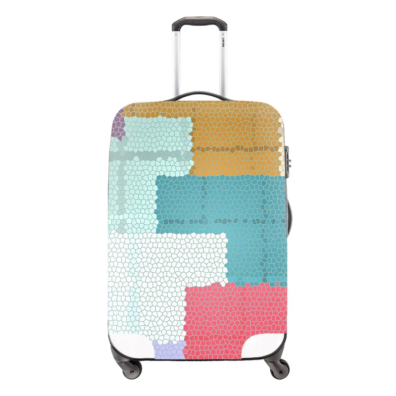 Модный водонепроницаемый шарф с национальным узором, с принтом, дорожный багажный чехол для 18-30 дюймов, пылезащитный чемодан, эластичное покрытие на молнии - Цвет: Розовый
