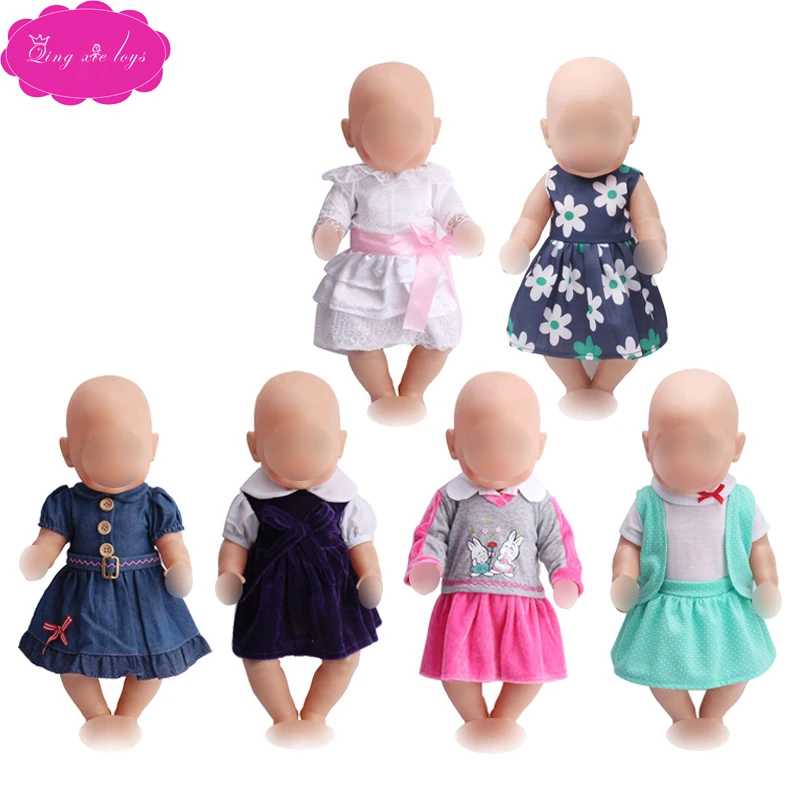 

Lovely doll skirt has many styles suitable for 43 cm baby dolls and 18 inch girl dolls clothing accessories f101-f314