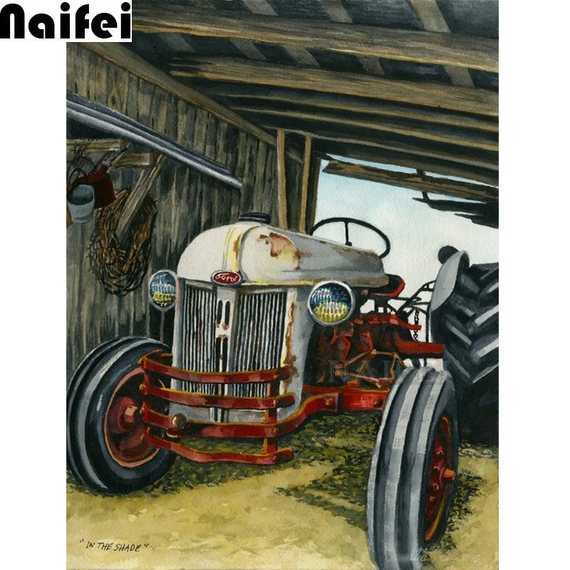 diy diamond paintings farm tractor classic trattore agricolo diamond