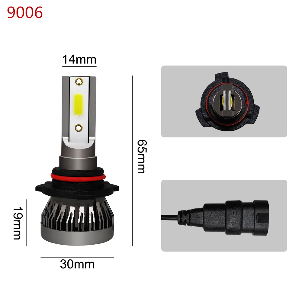 Safego H7 светодиодный H11 H8 H9 H1 9005 9006 автомобильный блок светодиодов лампы для передних фар H4(Подол короче спереди и длиннее сзади) ЛУЧ 36 Вт 8000LM 6000 К авто светодиодный свет автомобиля 12 V