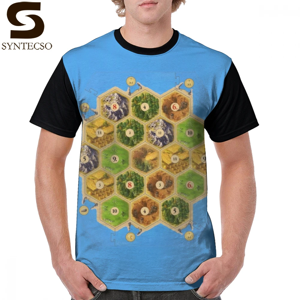 

Settlers Of Catan T Shirt Settlers Of Catan T-Shirt Summer 4xl Graphic Tee Shirt Man Fun Short-Sleeve 100 Polyester Printed Tshirt