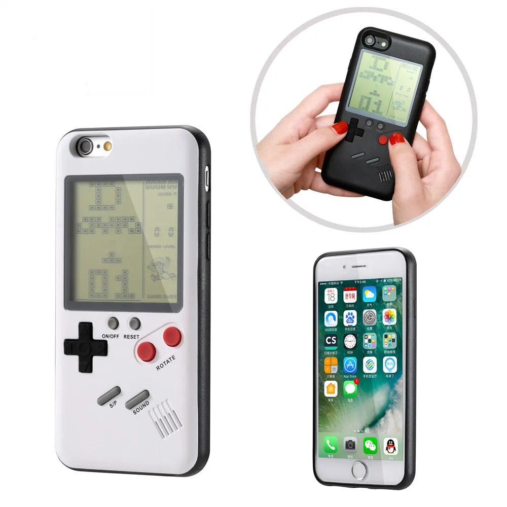 

Game Console Tetris Gameboy Phone Case For iPhone 6 6s 7 8 6 Plus X Cover Retro Game Boy Soft TPU Silicone Phone Capa