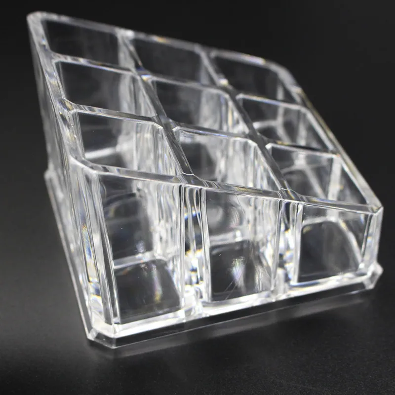 9 Grid Acrylic Cosmetics Organizer Brush Lipstick Holder Makeup Storage Corganizer Box For Cosmetics (10)