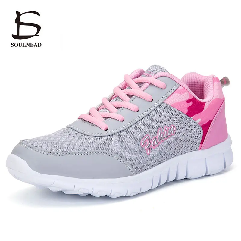 Для женщин светильник вес кроссовки летние ультра тонкий Push Up светильник дышащая Спортивная обувь; Zapatos De Mujer; высокое качество; спортивная обувь; большие размеры 35-42