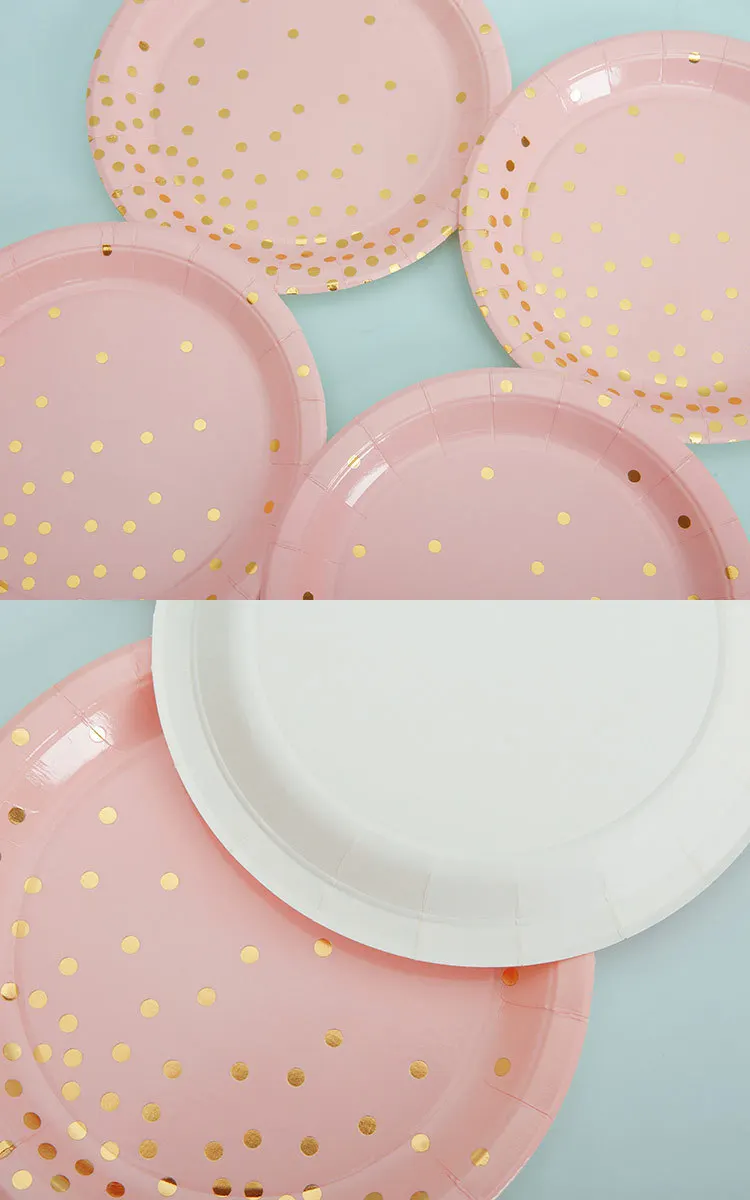 FANLUS Value Pack Cupcake Toppers Picks- Various Themes (7 inch Party paper plate with Gold Foil 10 PCS Stars& Sparkles Theme) (19)