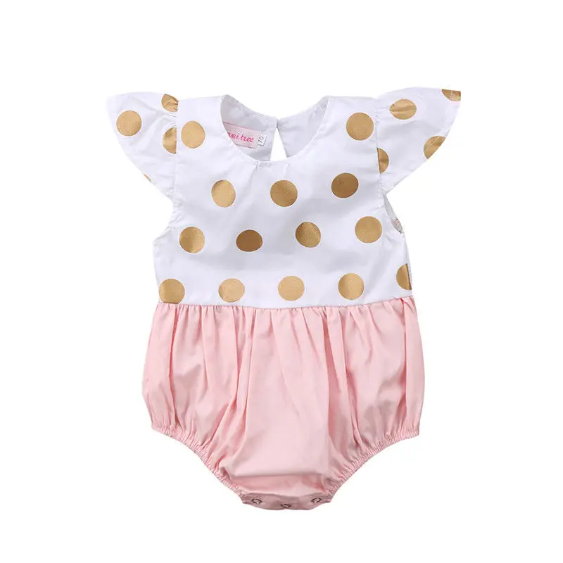 Newborn Infant Toddler Baby Girl Kid Short Sleeve Bodysuits Cute
