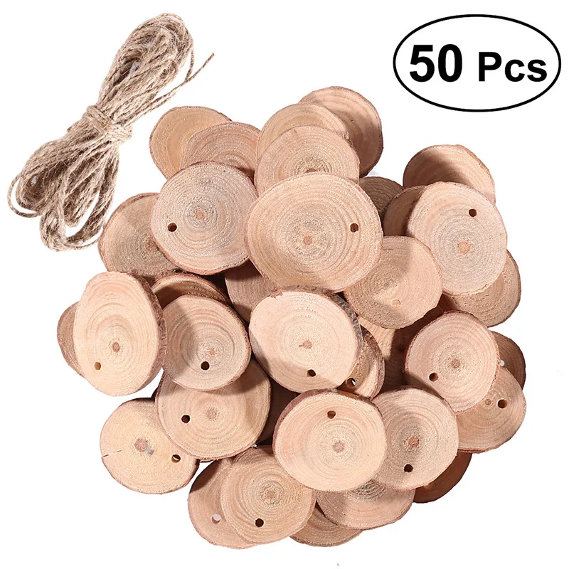 Необработанные натуральные круглые деревянные ломтики круги с корой дерева бревна диски для DIY ремесла Свадебная вечеринка украшения