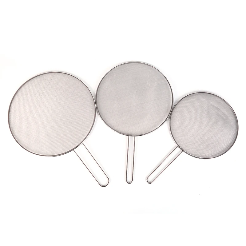 

1PC Set Stainless Steel Splatter Screen Handle Anti Grease Splash Scald Proof Frying Pan Cover Cooking Tools