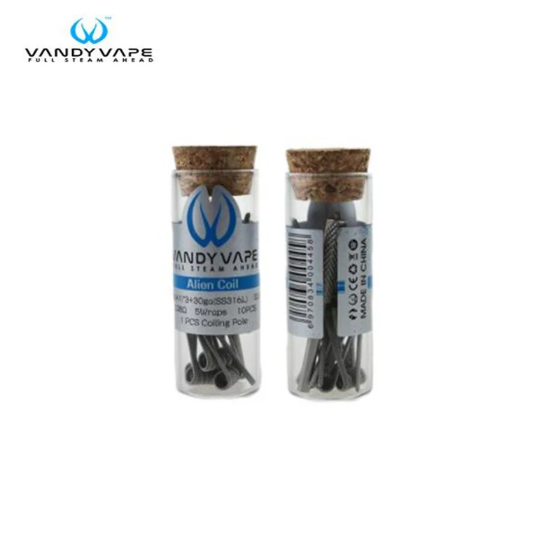 

Original Vandy Vape Alien Coil 26ga(A1)x3 and 30ga SS316L 0.28ohm For Vandyvape E Cigarette 10PCS/LOT