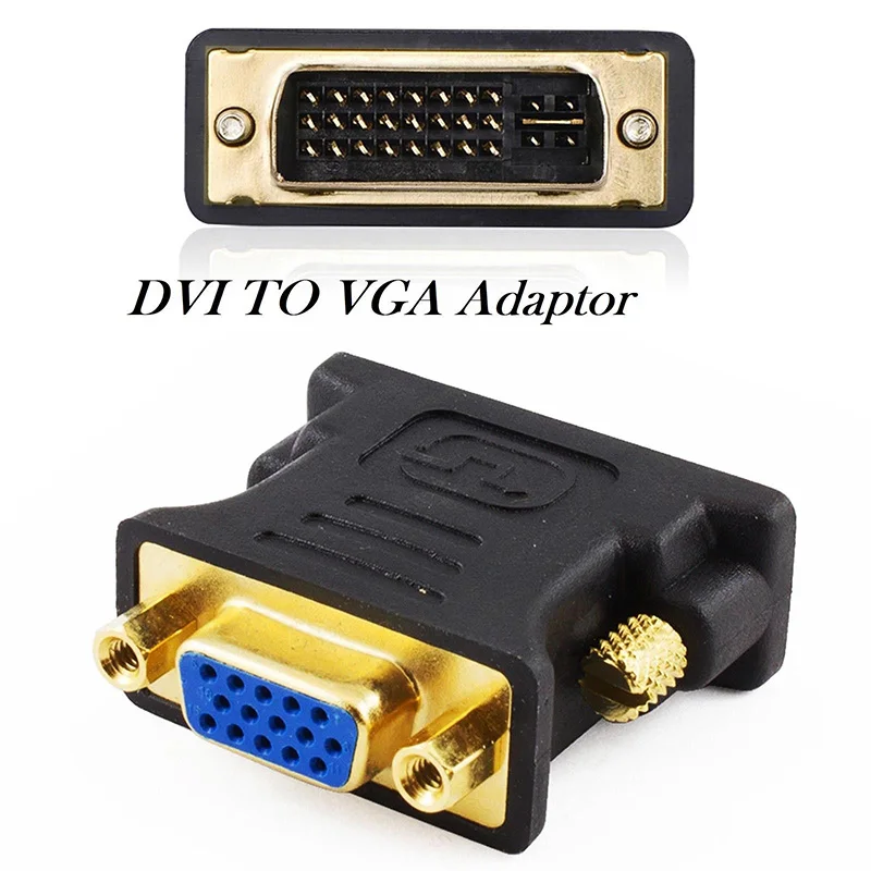 24 + 5Pin DVI to VGA Adapter Digital to Analog DVI I PC TFT Beamer Plug
