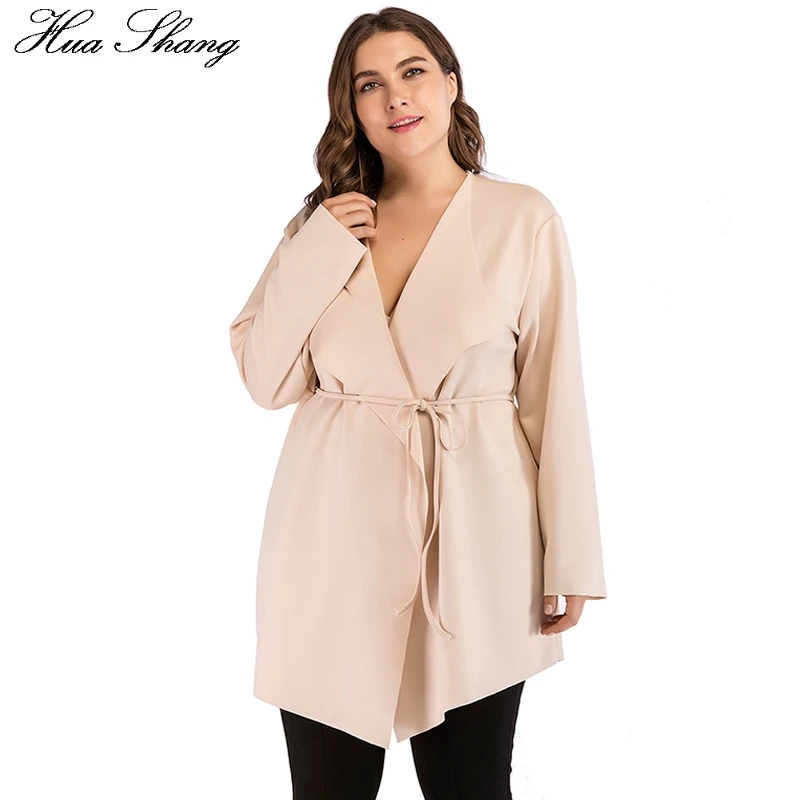 4XL Big Size Women Trench Coat Windbreaker Autumn Winter