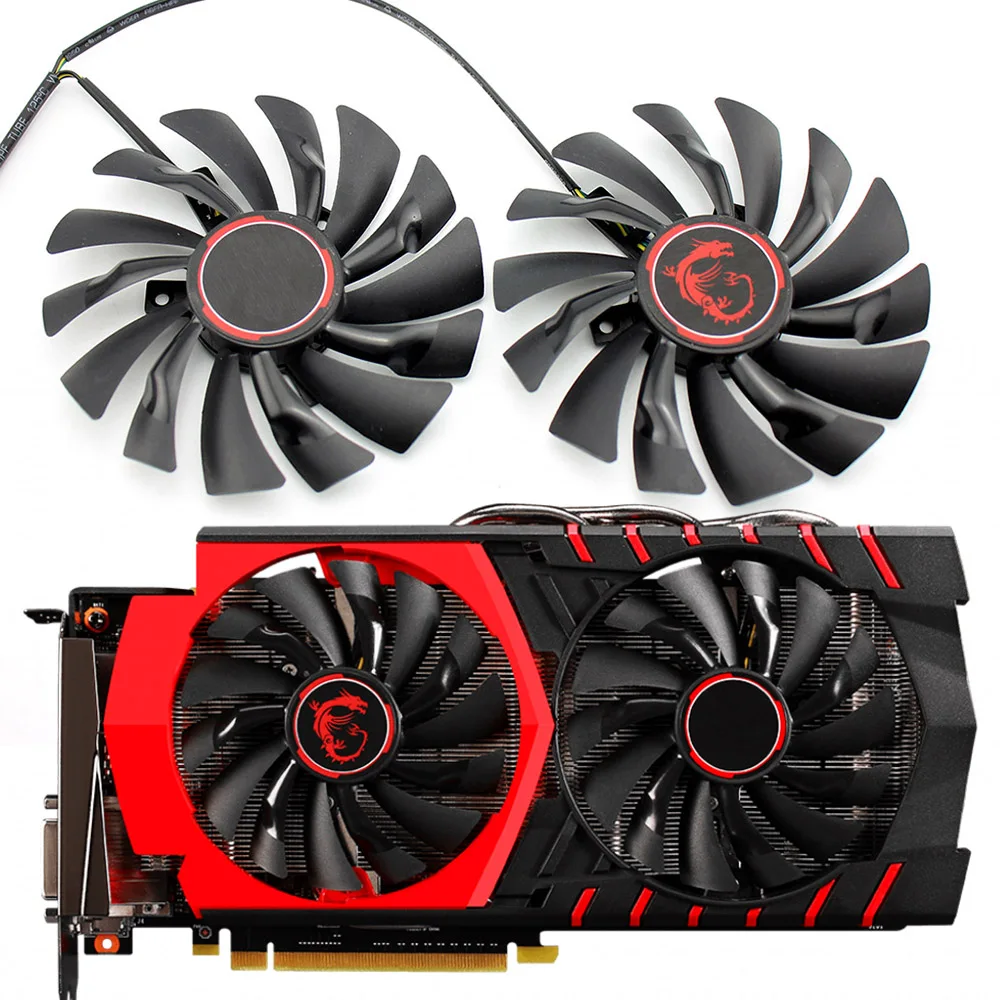 2 шт./лот 95 мм PLD10010S12HH 4PIN кулер вентилятор для MSI GTX 960 GTX980Ti GAMING GTX 950 GTX 1060 RX 470 GAMING X вентилятор для графической карты