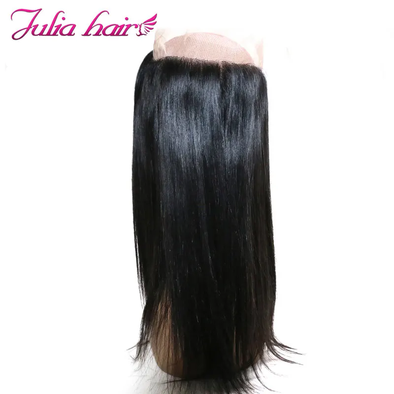 Ali Julia волосы перуанские прямые человеческие remy волосы 360 Кружева Фронтальная 10 дюймов до 20 дюймов натуральный цвет фронтальная