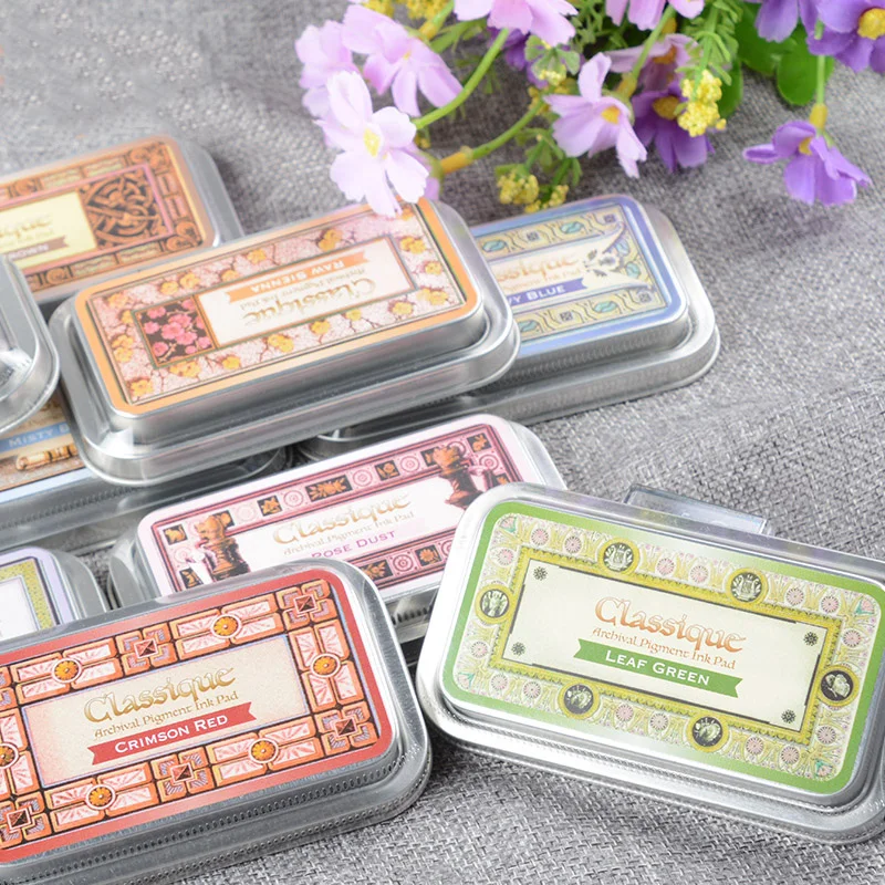 

1pc CQ Tsukineko stazon iron box retro printing pad quick-drying inkpad rubber stamp accessories clear stamps for scrapbooking