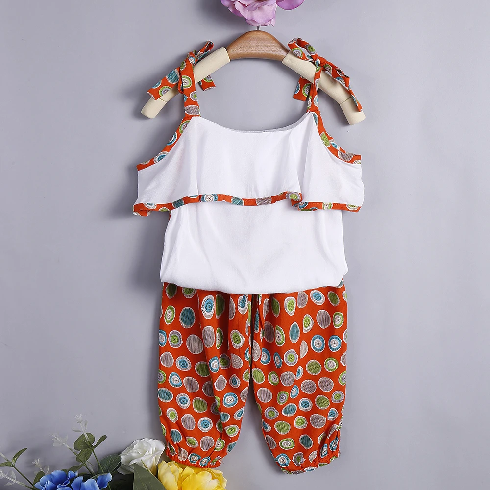 Cute Summer Toddler Kids Baby Girl Clothes Strap Tops Long Pants Summer Outfits Set 1-6T