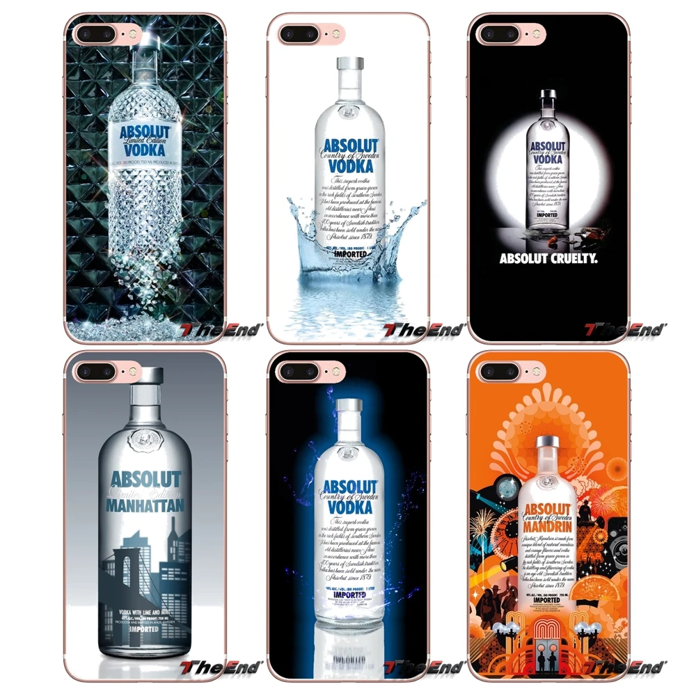 

For iPhone XS Max XR X 4 4S 5 5S 5C SE 6 6S 7 8 Plus Samsung Galaxy J1 J3 J5 J7 A3 A5 Absolute Vodka Bottle Silicone Phone Cover