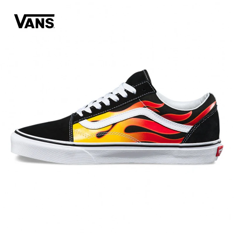 Original New Arrival Vans Men&Women's Classic Flames Old Skool Low-top Skateboard Shoes Sneakers Canvas VN0A38G1PHN Unisex Flat