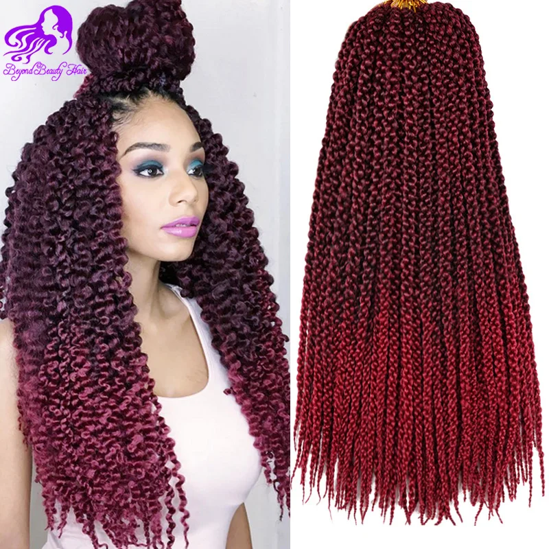 18Inch 3D TM Split Cubic Twist Crochet Braids Hair Extensions Synthetic ...